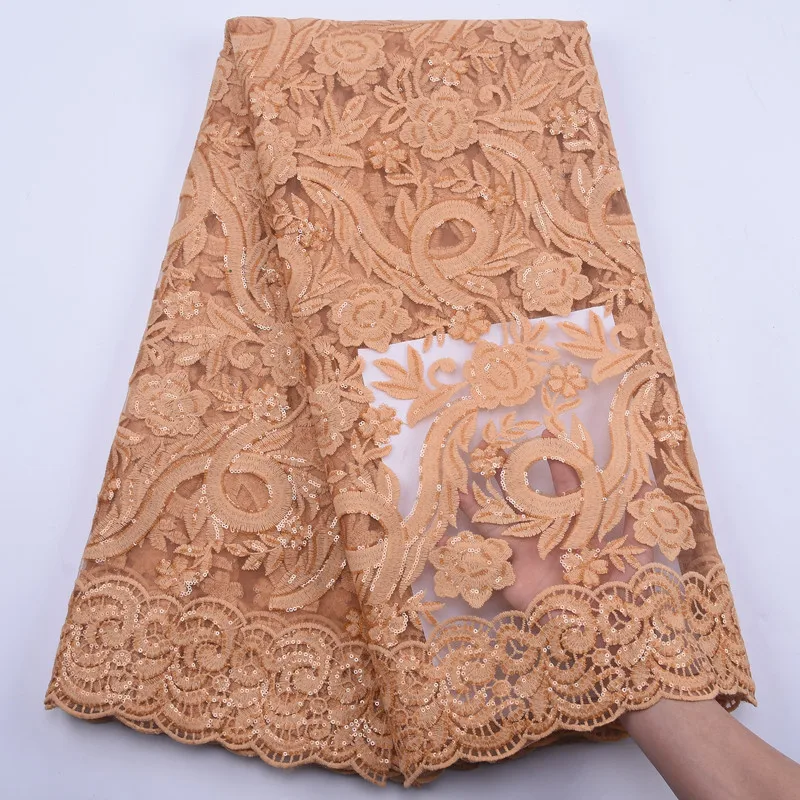 Зеленая африканская кружевная ткань с блестками нигерийские вечерние платья