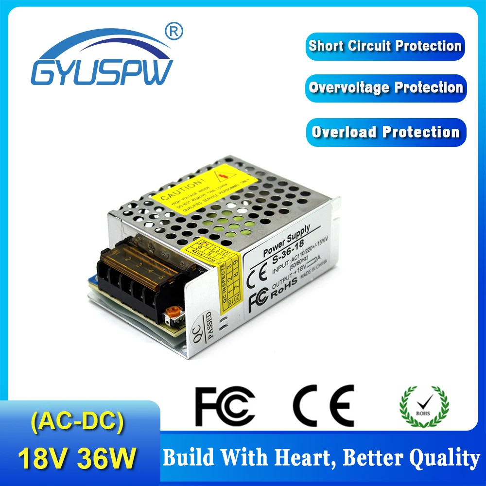 Источник питания DC 12V 15V 18V 24V 25W 36W светильник ing трансформаторы 110v 220v AC к DC15V DC18V DC24V