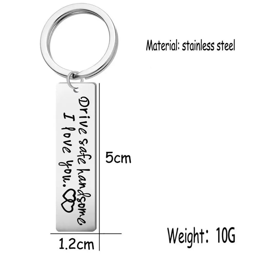 Безопасный красивый брелок из нержавеющей стали для вождения I Love You кулоны