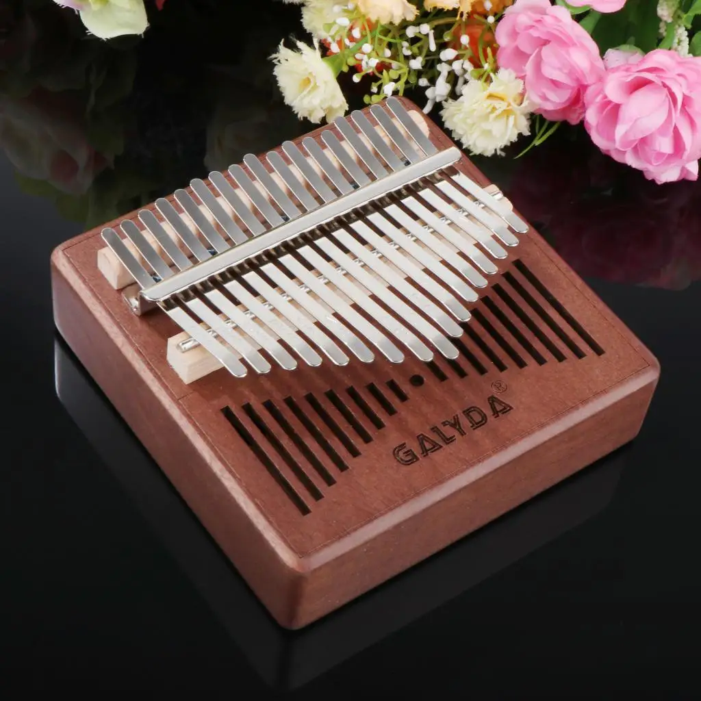 Kalimba 17 клавиш большой палец пианино красное дерево Mbira подарок с сумкой