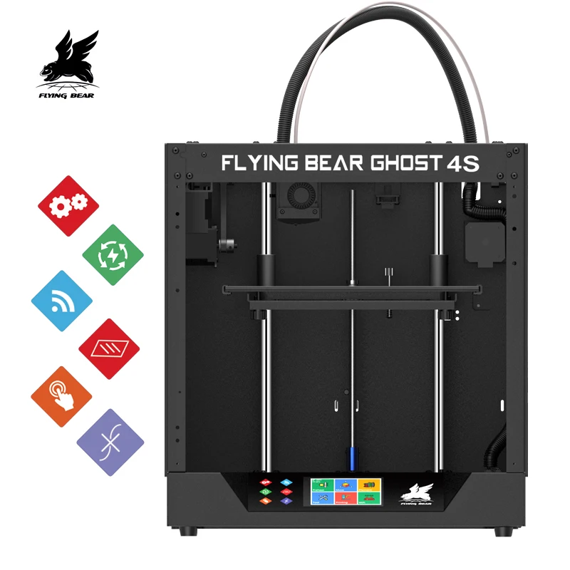 Новейший дизайн Flyingbear-Ghost4S 3d принтер полная металлическая рамка Высокоточный 3d принтер Diy набор стеклянная платформа Wifi