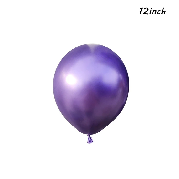 Purple LAPHIL 10 шт Металлические латексные шары воздушные шары с конфетти Синий Розовый День Рождения украшения дети взрослые вечерние шары Babyshower - Цвет: Purple