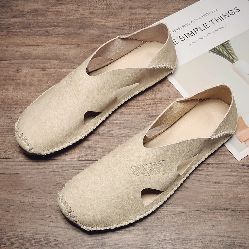 

respirant mens lovers handmade quality hop mesh loafers beach de men anti slip fabric flops branded sandales hot sandals high