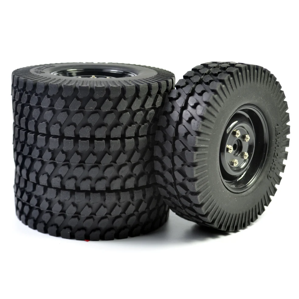 

1/10 98MM 1.9 Inch Tyre Set Beadlock Wheel Rims/Rubber Tires for Axial SCX10 TAMIYA CC01 D90 Rock Crawler Car