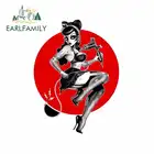 EARLFAMILY 13 см x 10,2 см, наклейки на ящик для хранения для девочек, наклейки на ноутбук, наклейки на автомобиль с тату-пистолетом