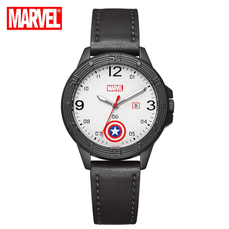

Disney Marvel Official Captain America Boys Children Quartz Wristwatches Date 30M Waterproof Luminouos Kids Student Gift Clock