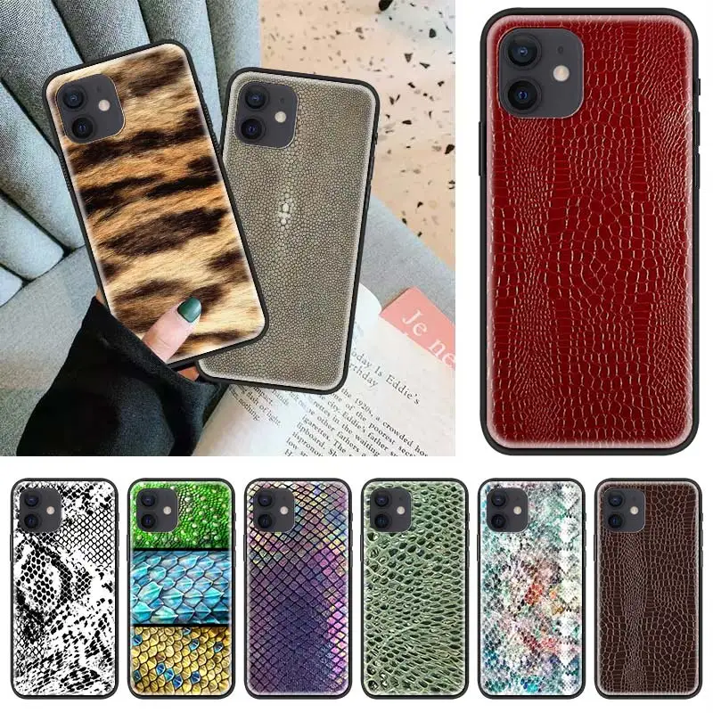 Роскошный красочный чехол из змеиной кожи для Apple iPhone 11 12 Pro 7 XR X XS Max 8 6 6S Plus 5 5S SE