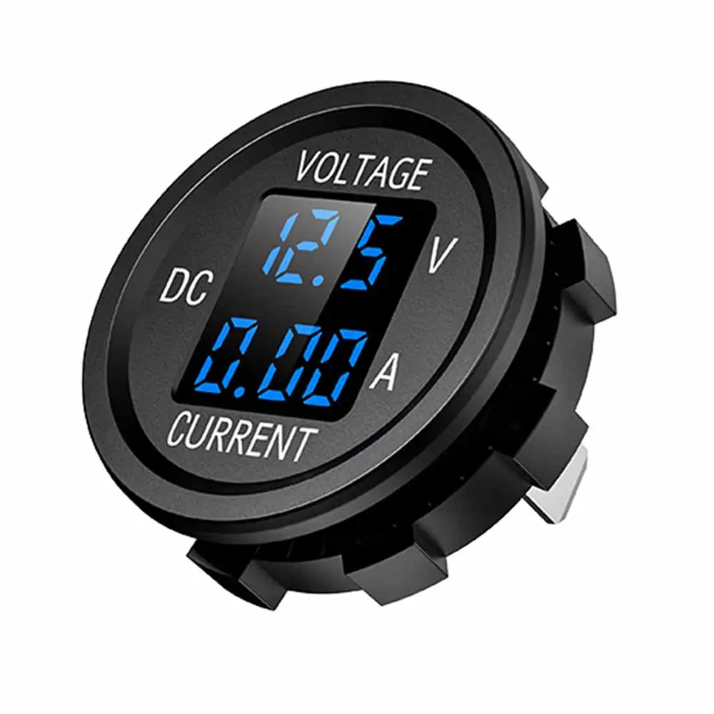 Цифровой вольтметр амперметр с светодиодный ем для автомобиля грузовика