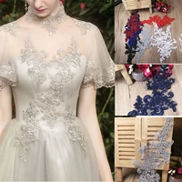 4pcs pink off white blue wedding dress applique diy bride hair accessories lace patch lace flower lace fabric 2512cm