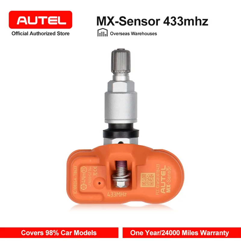 4 шт. AUTEL MX Sensor 433 МГц 315 программируемый универсальный датчик давления в шинах ure s