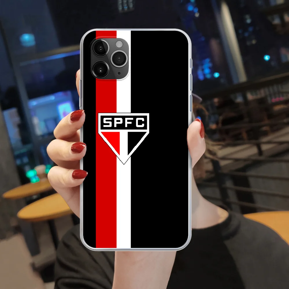 

Sao Paulo Futebol Clube Phone Case cover For iphone 5 5S 6 6S PLUS 7 8 12 mini X XR XS 11 PRO SE 2020 MAX transparent back trend