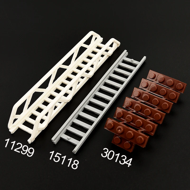 2PCS Building Blocks Ladder 15118 11299 House Stairs 30134 Steps Parts MOC Education Toys Brick Street View City Accessories |