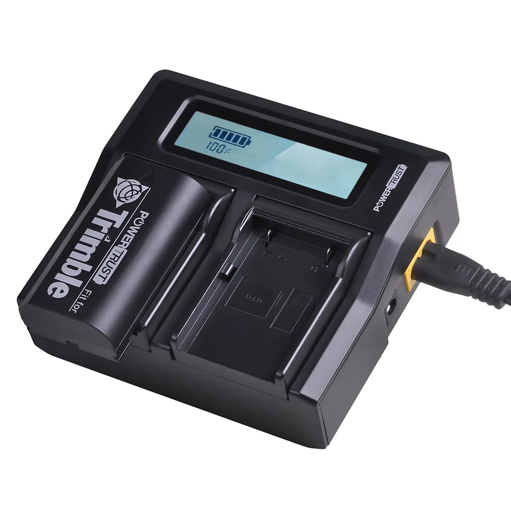1battery and charger Комплект из 2 предметов 7,4 V 54344 Батарея+ быстрое двойное Зарядное устройство для Trimble 5700 5800 29518 46607 52030 MT1000 R7 R8 gps приемник Ei-D-Li1 батареи - Цвет: 1battery and charger