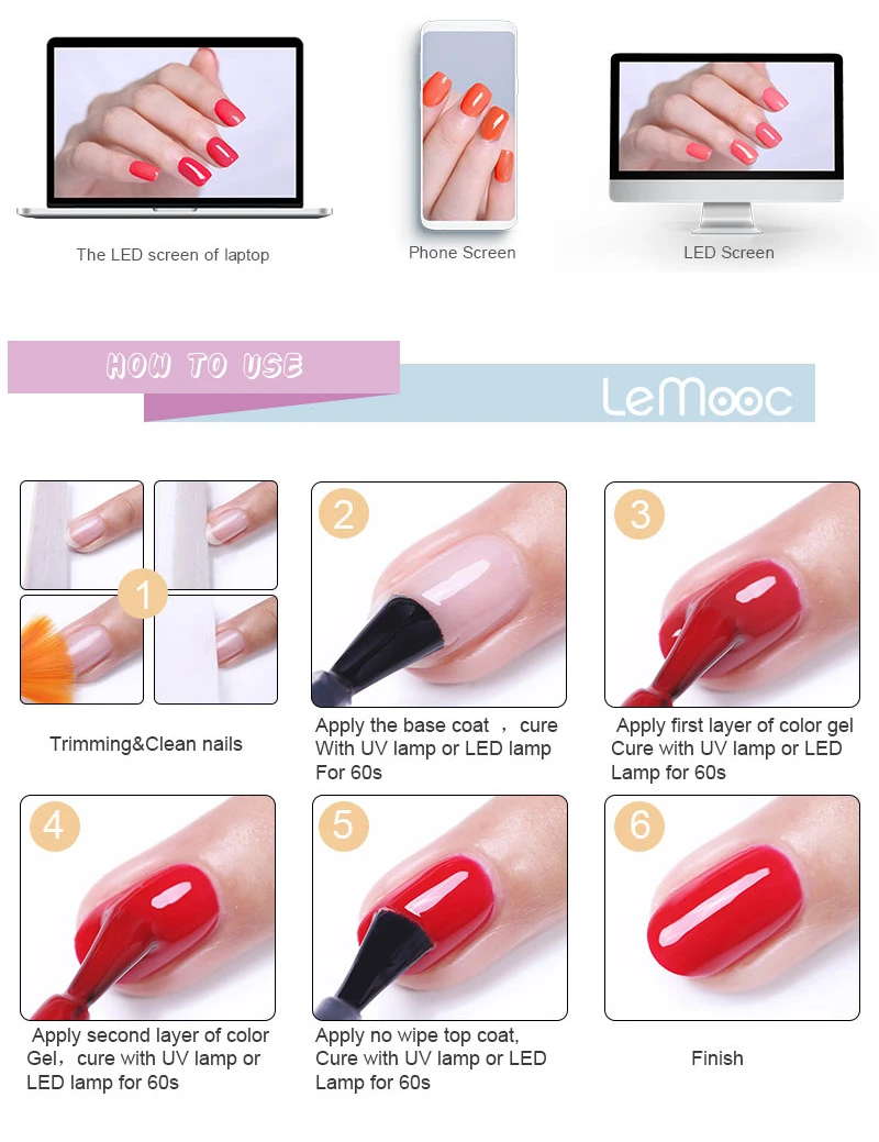 LEMOOC 12 мл Блестящий Гель лак для ногтей Блестящие Блестки зеленый серый смешанные