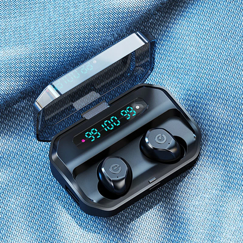P10 TWS Bluetooth V5.0 настоящие беспроводные зарядные наушники с двойным микрофоном