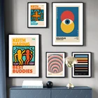 Абстрактные уличные граффити Bauhaus Цветная Геометрия скандинавский плакат настенный художественный Принт Холст Живопись Декор картинки для гостиной