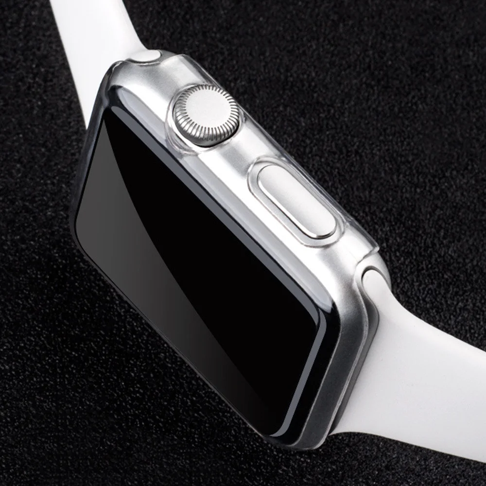 Protector case For Apple Watch 5 4 3 2 1 40MM 44MM 360 Clear TPU Cover Full Case For Iwatch 5 4 3 2 1 38MM 42MM