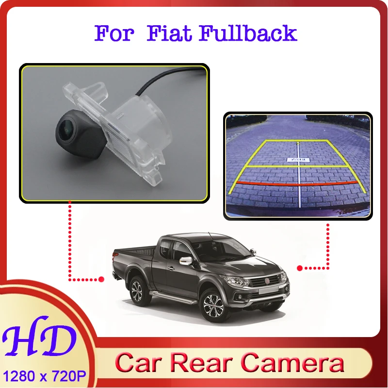 

Автомобильная камера заднего вида «рыбий глаз» для Fiat Fullback 2014 ~ 2022, HD камера заднего вида с функцией ночного видения, 720P