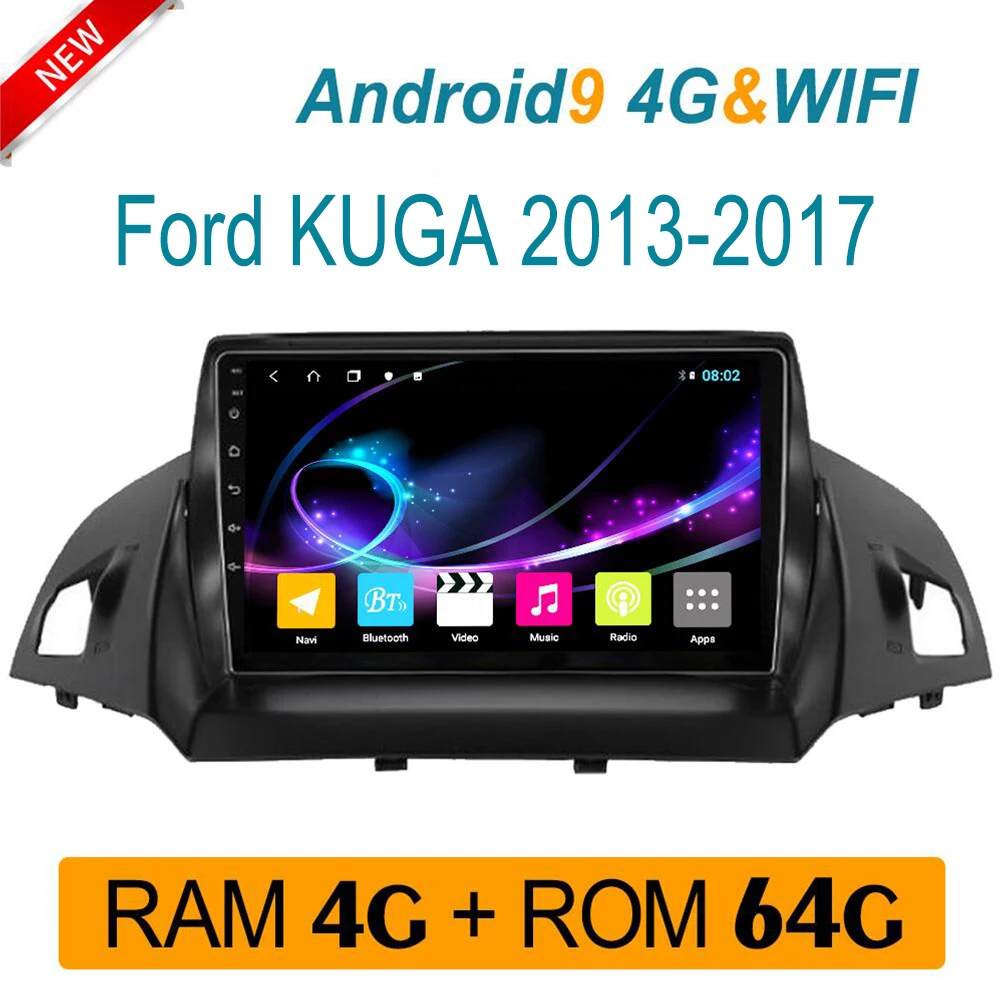 Автомагнитола на Android для FORD KUGA 2013-2017 DVD-плеер 4 ГБ 64 мультимедийная система GPS