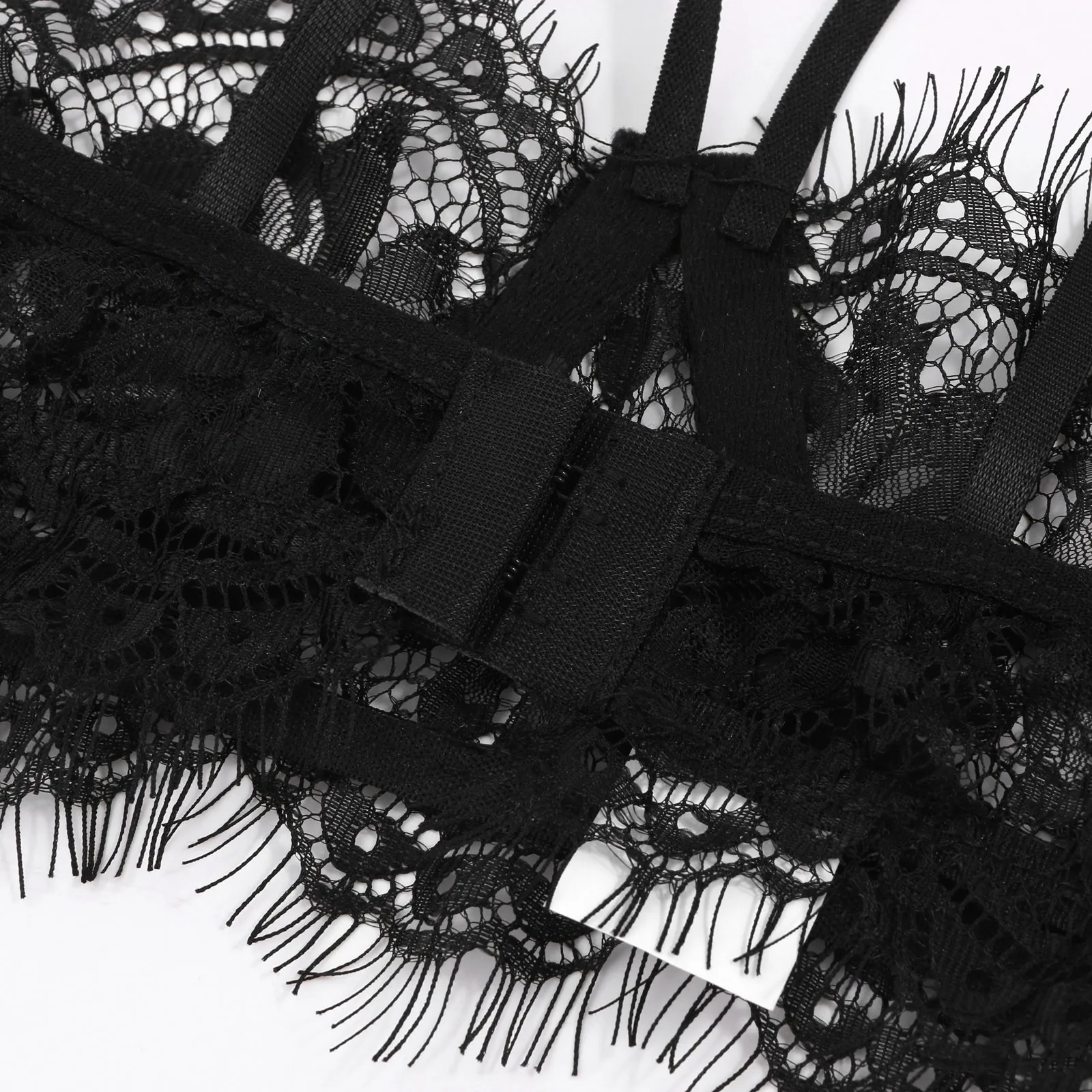 

3Pcs Underwear Women Set Sexy Fashion Lace Sensual Lingerie Underwear Cut-Out Bra Feather Garter Brief Sets Hot Erotic Lingerie