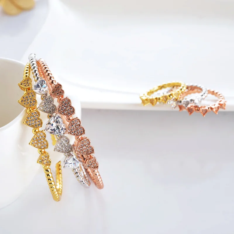 Дубай ювелирные наборы модные роскошные 3 цвета блестящие AAA кубического