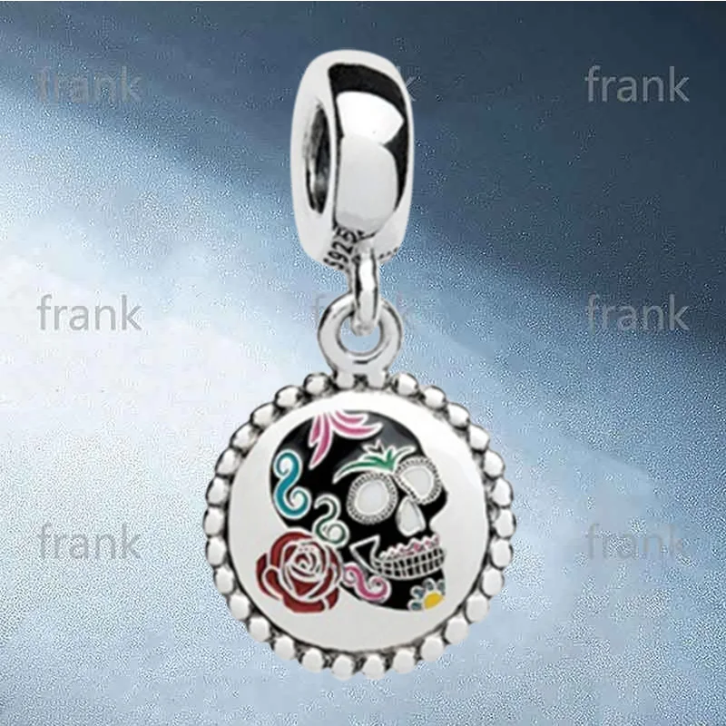 

Round Gear Colorful Skeleton Funny All Saints Gift Sterling Silver Pendant ENG791169_32