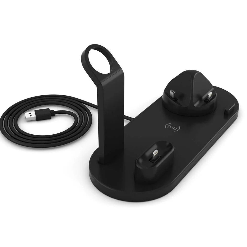 HEYPOD 3 в 1 зарядная док-станция держатель для iPhone X XR 11 8 Plus Airpods USB Беспроводная зарядная станция база для Apple Watch 4/3/2/1