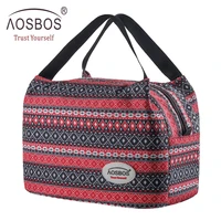 aosbos fashion portable insulated canvas lunch bag 2020 thermal food picnic lunch bags for women kids men cooler lunch box bag