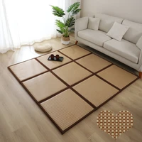 folding rattan floor mat thick living room floor sleeping mat rattan japanese tatami carpet pad summer baby play mat non slip