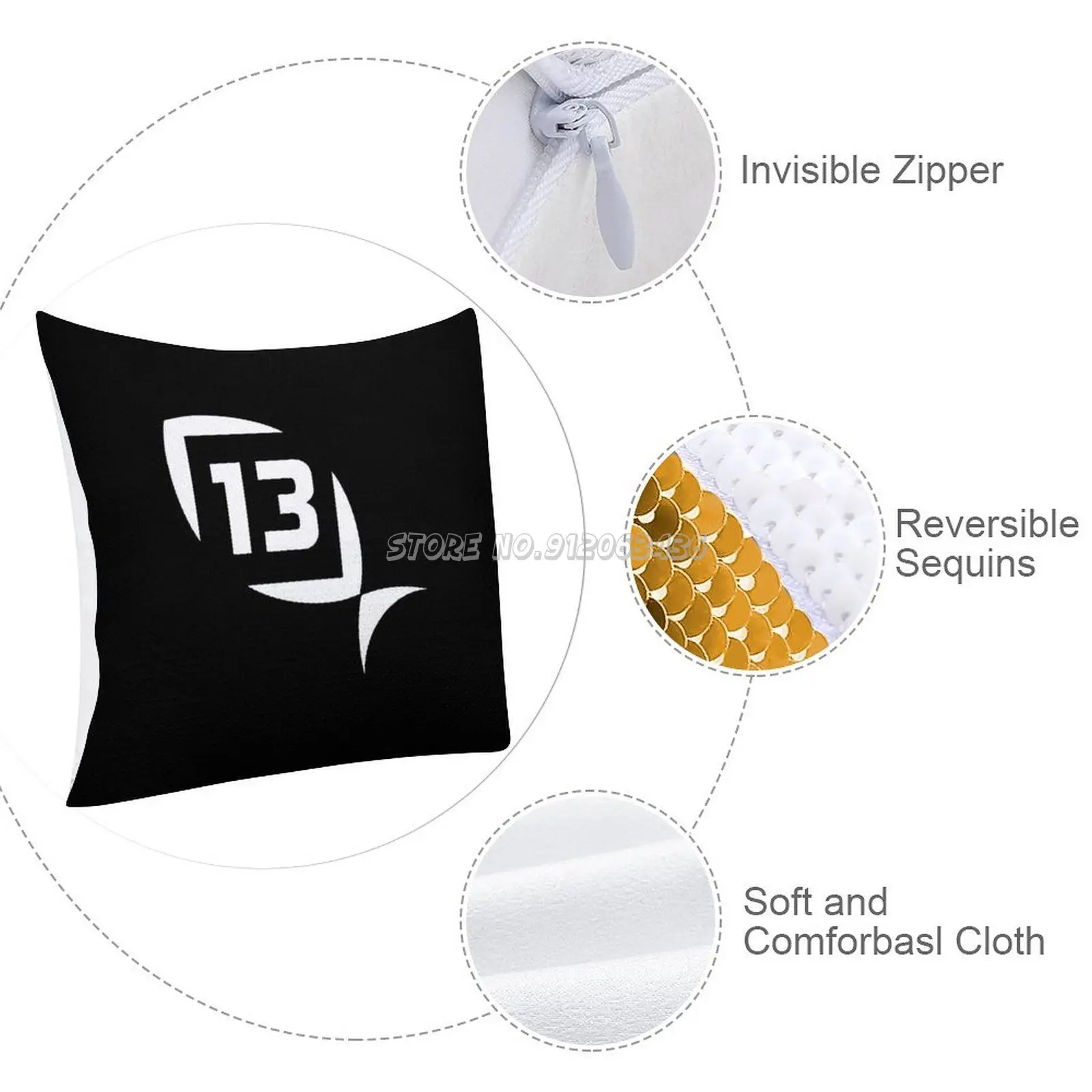 13 Fishing. Sequin Pillowcase Throw Pillow Case 40cmX40cm Fishing Fish Fly Life Lures Products Salt Water Abel Dr Co Filson |