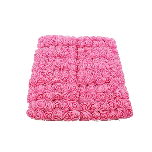 Pink 12/36/72/144 ПК msj 2 см Искусственный цветок розы пены, украшение из искусственных цветов для семьи Свадебная вечеринка украшения поддельные роза цветы из пены с цветочным рисунком - Цвет: Pink