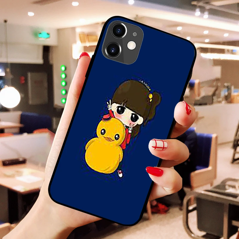 

Stylish, ultra-thin, fall proof TPU Cartoon mobile wallpaper duck silicone case for iPhone 11 12 Pro x XR XS max 5 6 7 8 plus