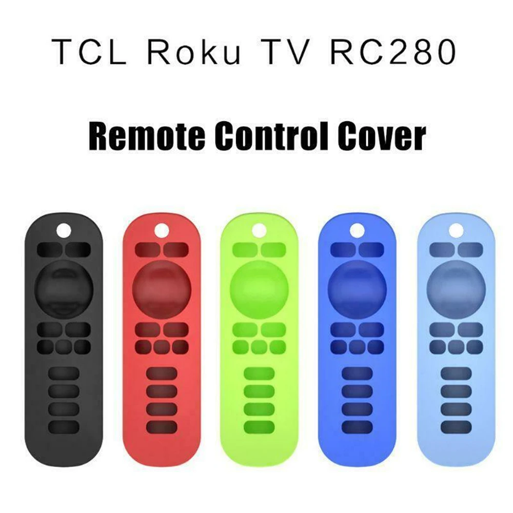 

Protective Case Waterproof Dustproof Flexible Silicone Remote Control Protective Case for TCL-Roku TV RC280 Remote Controller