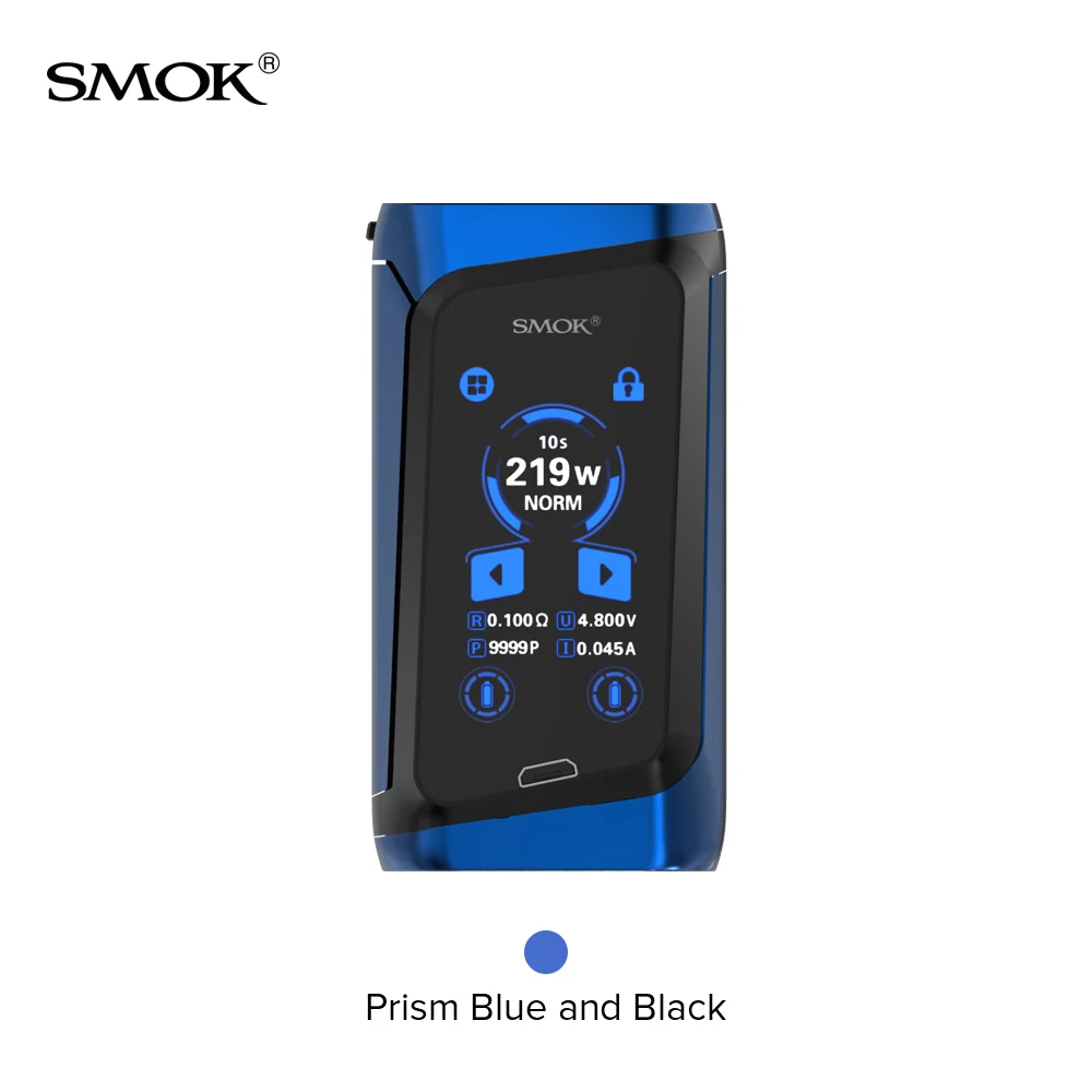 Prism blue Black Smok Morph 219 мод 219 Вт TC бокс мод 0,001 s Скорость Стрельбы нет 18650 батарея подходит 6 мл TF2019 Танк против X-Priv мод - Цвет: Prism blue Black