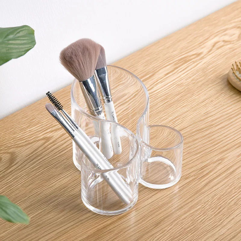 

Transparent Makeup Brush Holder Plastic Cosmetic Storage Box for Lipstick Eyeliner Mascara Pen Display Case Home Organizer
