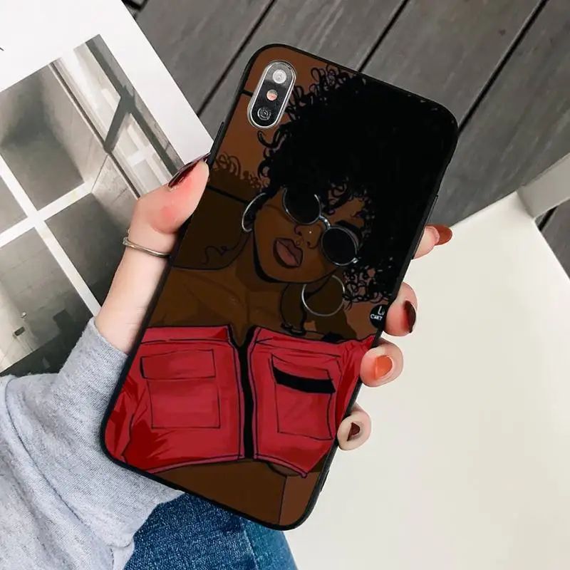 

Black Girl Magic Melanin Poppin Queen Phone Case Black Cover For IphoneX XS 11 12 11/12Pro Max 5 5s SE 6 6s 7 8 Plus SE2020 Case