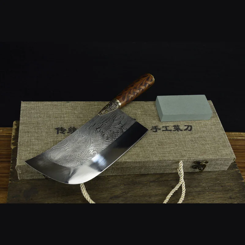 

Little Cook kitchen chopping chef knife fixed blade handmade Chinese meat cleaver sharp forged vegetable cutter Cooking tools