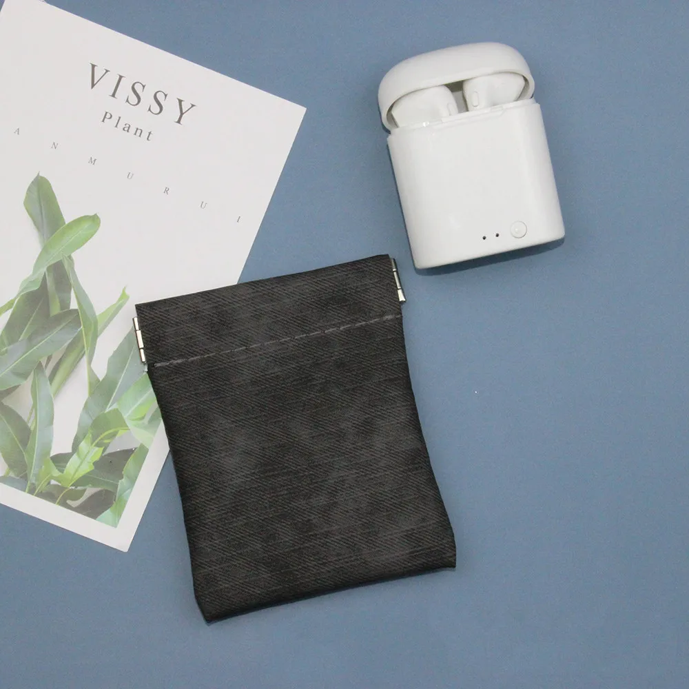 Маленький кошелек для монет с наушниками вкладышами новинка модный однотонный