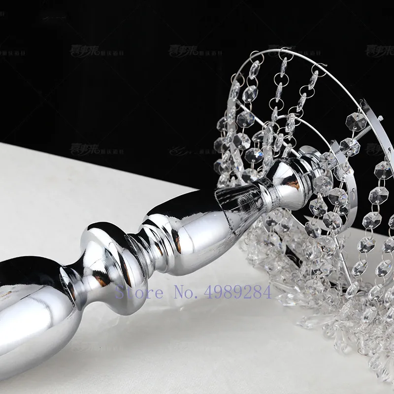 Creative Retro Silver Wedding decoration props crystal Bead curtain Flower arrangement frame candle Candlestick Cake pan | Дом и сад