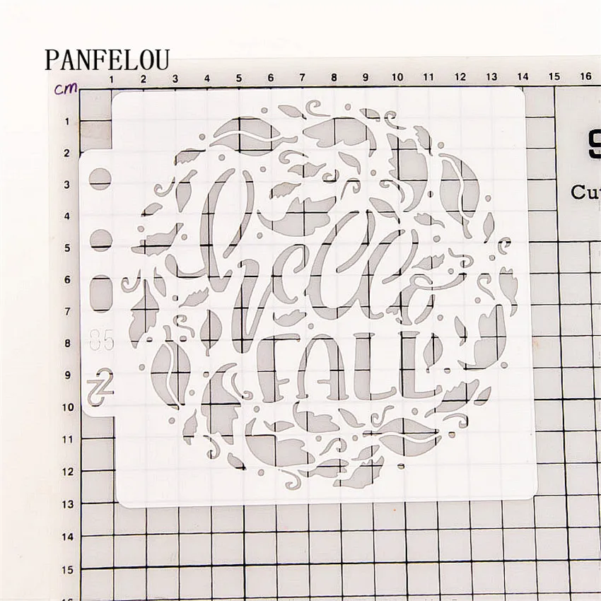 Лидер продаж трафареты для скрапбукинга hello fall с цветами Пластиковая форма