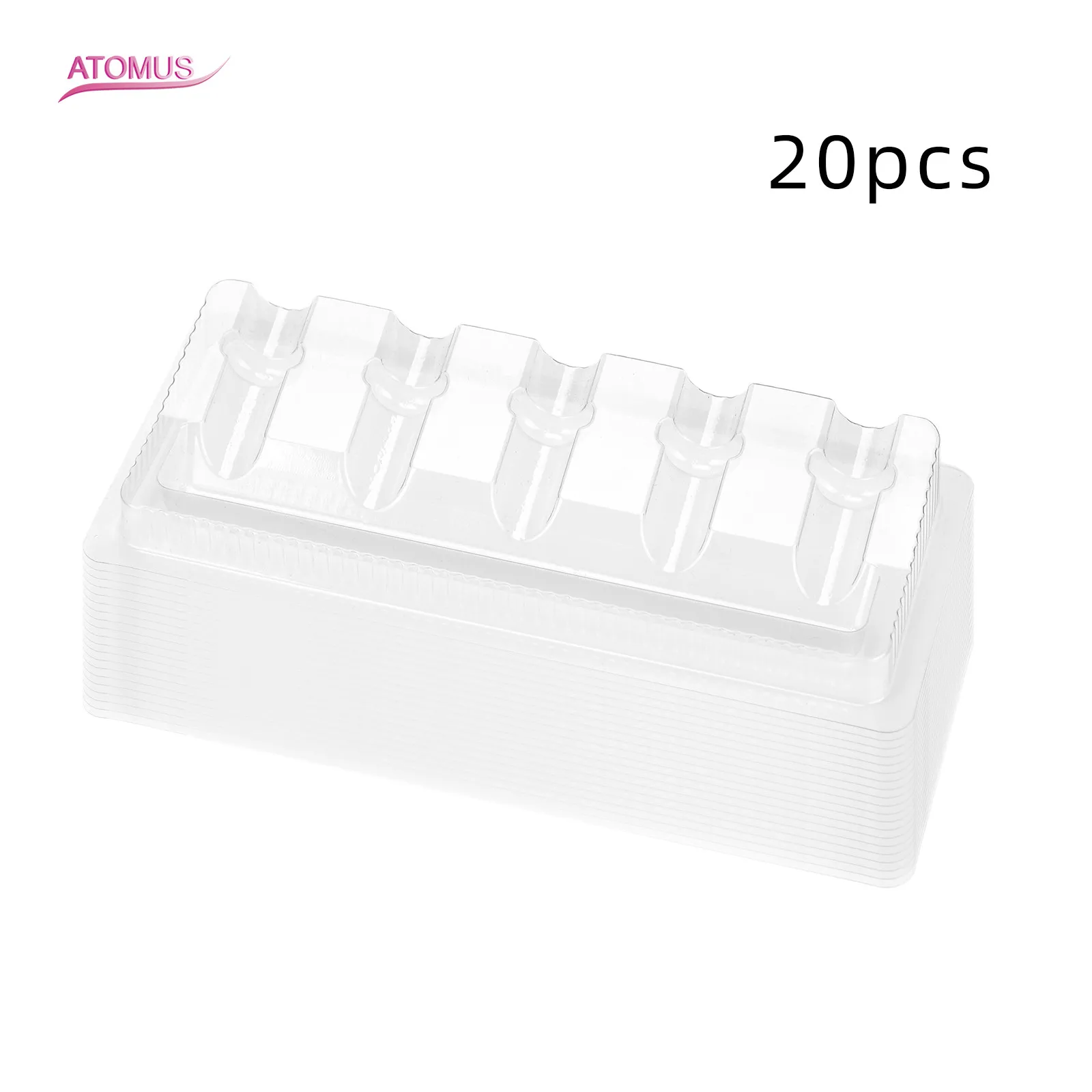 

20Pcs/Lot Tattoo Cartridge Needles Holder Transparent Plastic Hold Machine Pen Ink Pigment Trays Stand Permanent Makeup Body Art