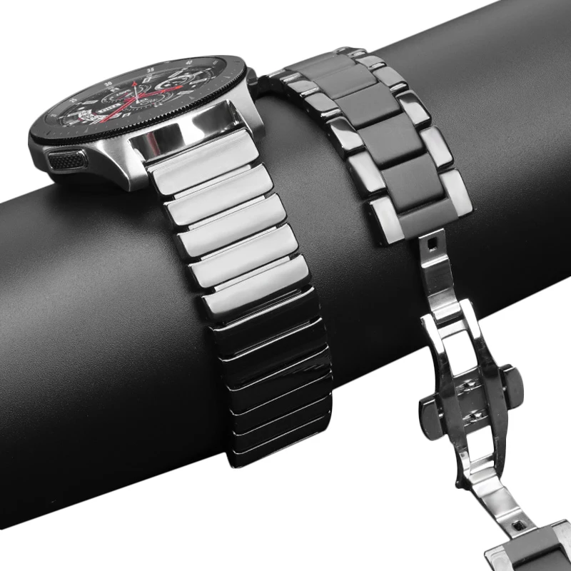 20 мм/22 мм Керамика Смарт Браслет для samsung Galaxy 46/42 gear s2/S3 сменный ремешок huawei watch 2