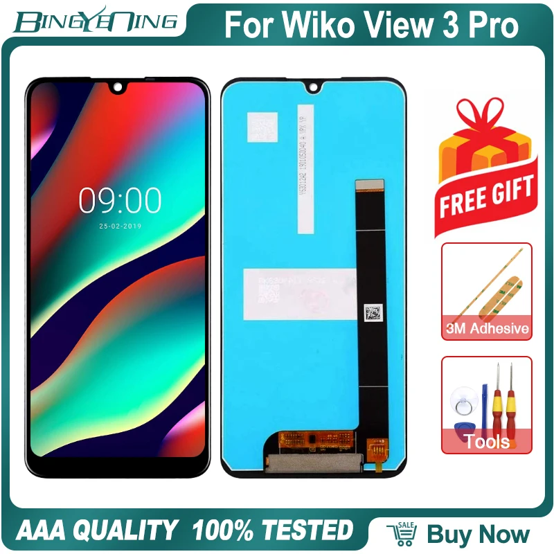 Новый оригинальный для Wiko View 3 Pro ЖК дисплей и сенсорный экран дигитайзер с рамкой