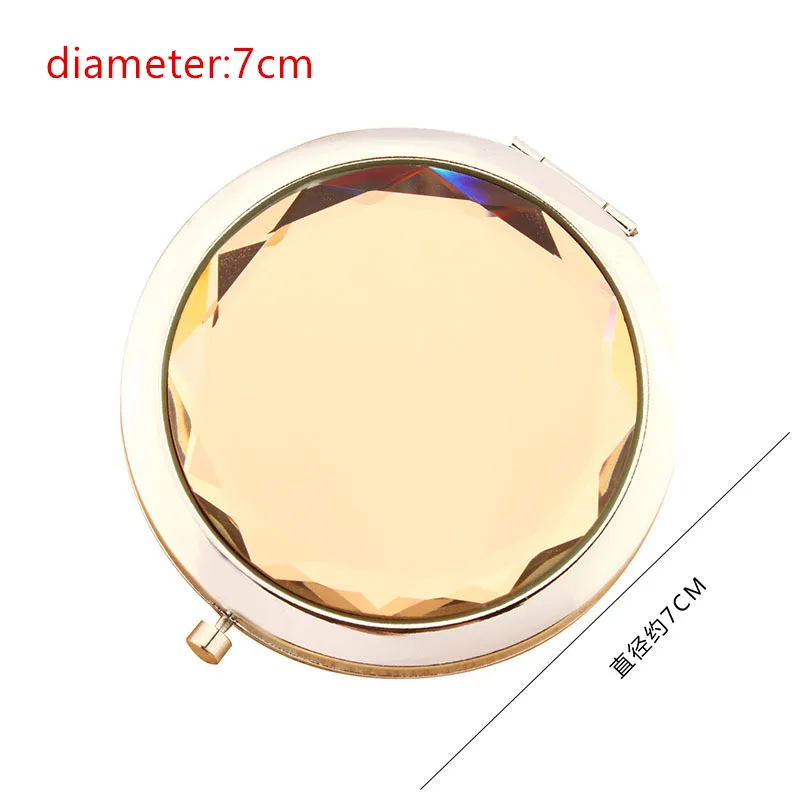 Роскошное зеркало для макияжа TY216 с кристаллами портативные круглые складные