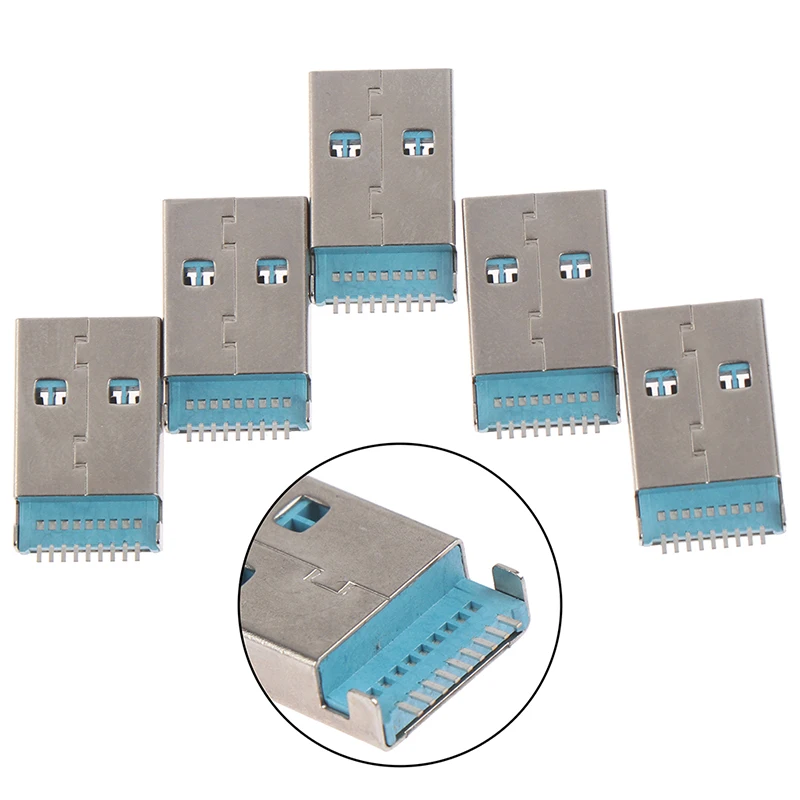 5 шт. USB 3 0 A Тип штекер разъем высокоскоростной передачи данных зарядки пайка