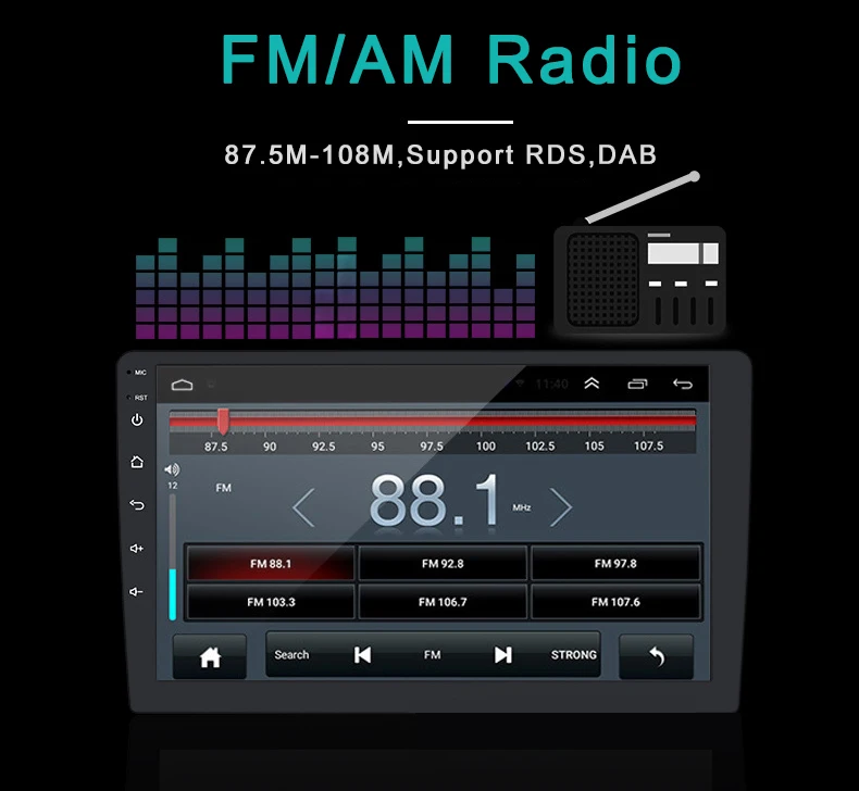 1 Din 2 Din Android мультимедиа 2g авто радио gps 10 Регулируемый мульти угол 360 Вращающийся экран 4G для Apple Carplay без DVD