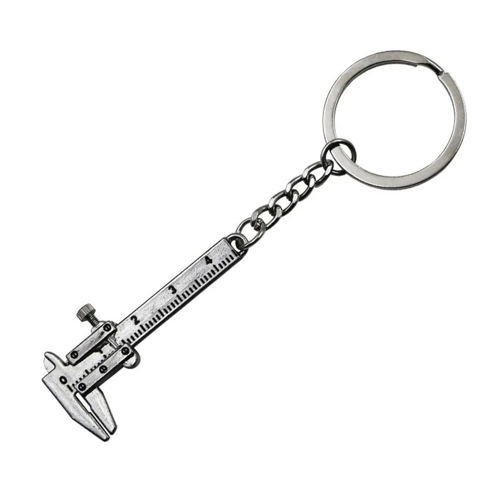 

Mini Vernier Calipers Keychain Measuring Gauging Tools Key Ring Style Simulation Model Ruler Vernier Caliper Portable Keychain