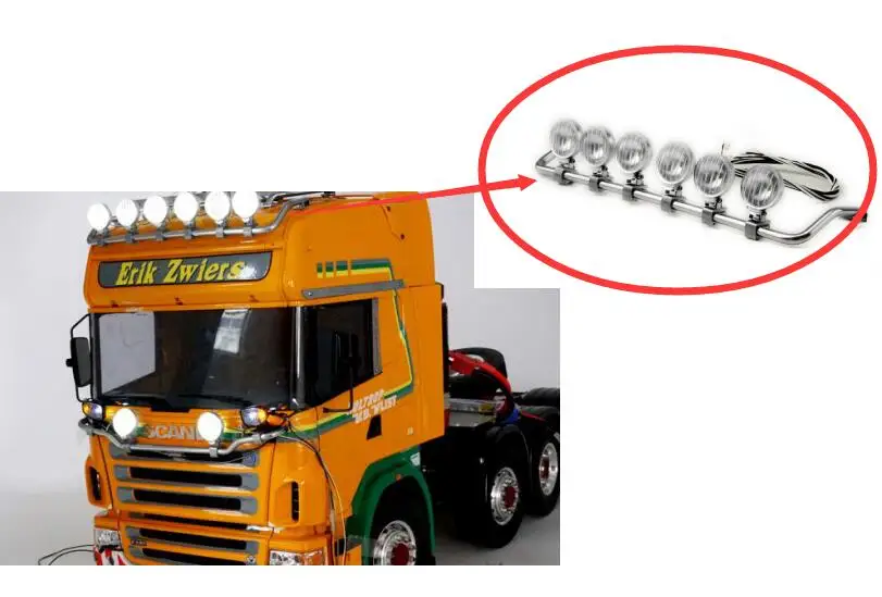 S-1247-A SCANIA Светодиодные фонари декоративные для 1/14 RC Tamiya R620 R470 R730 MAN TGX BENZ 1851 3363 VOLVO Hino 700 V8 тягач 6x4 грузовик - Цвет: S-1247-A SCANIA