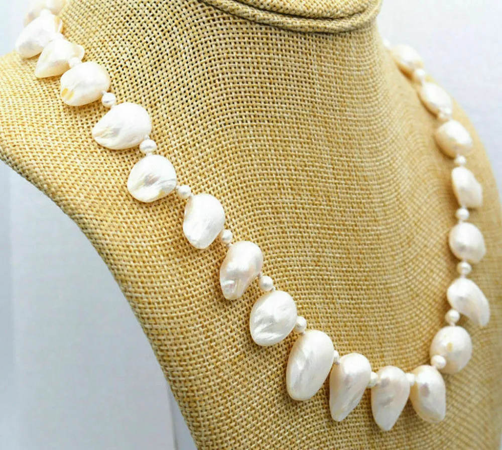 Ожерелье из натурального барочного жемчуга 18 дюймов | Украшения и аксессуары