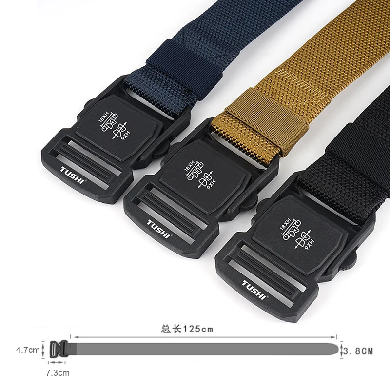 Ремень тактический с магнитной пряжкой нейлоновый твердый быстросъемный